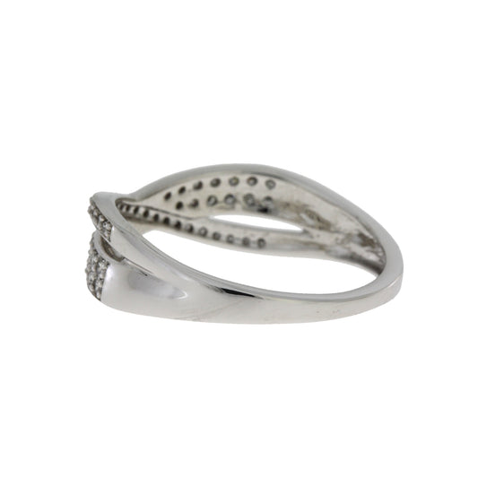 Anillo de diamante de .25 qt en oro blanco de 10 kt