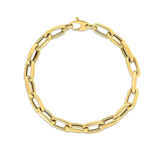 14k Yellow Gold French Cable Link Bracelet (6.00 mm)