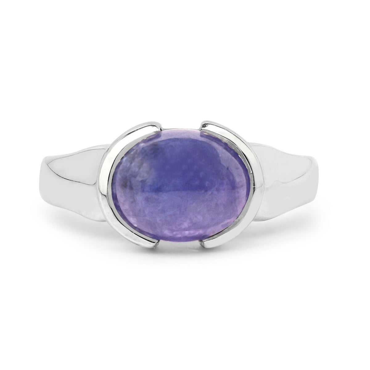 3.55 Carat Genuine Tanzanite .925 Sterling Silver Ring