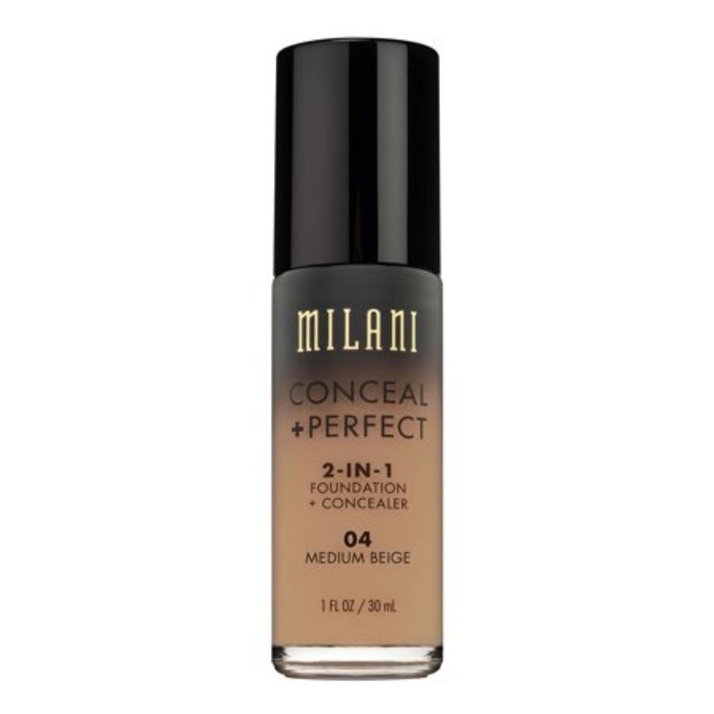 Milani, Conceal + Perfect, Liquid Foundation & Concealer 2-In-1, 04, Medium Beige, 30 ml