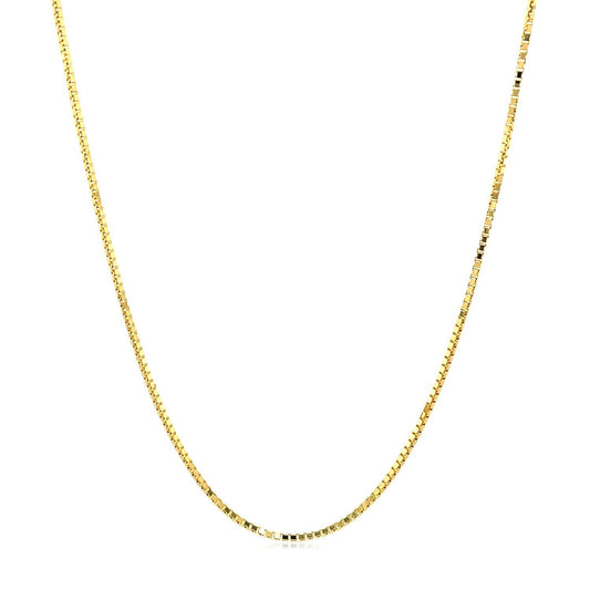 Cadena octogonal de oro amarillo de 14k de 1,0 mm