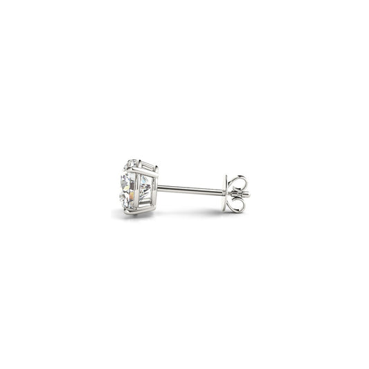 1 1/2 cttw Certified IGI Lab Grown Round Diamond Stud Earrings 14k White Gold (G/VS2) - view 2