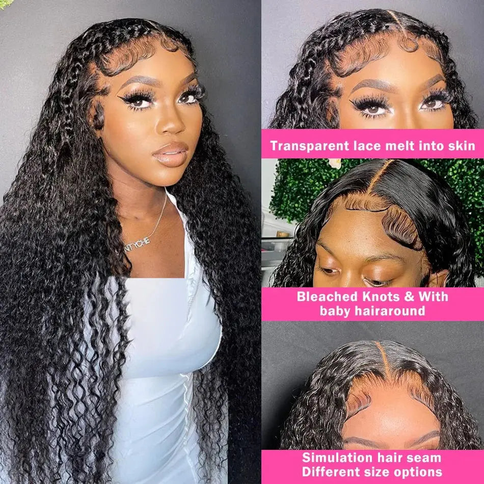 13x4 HD Lace Frontal Kinky Curly Wig | Long | Glueless | Brazilian Virgin Hair