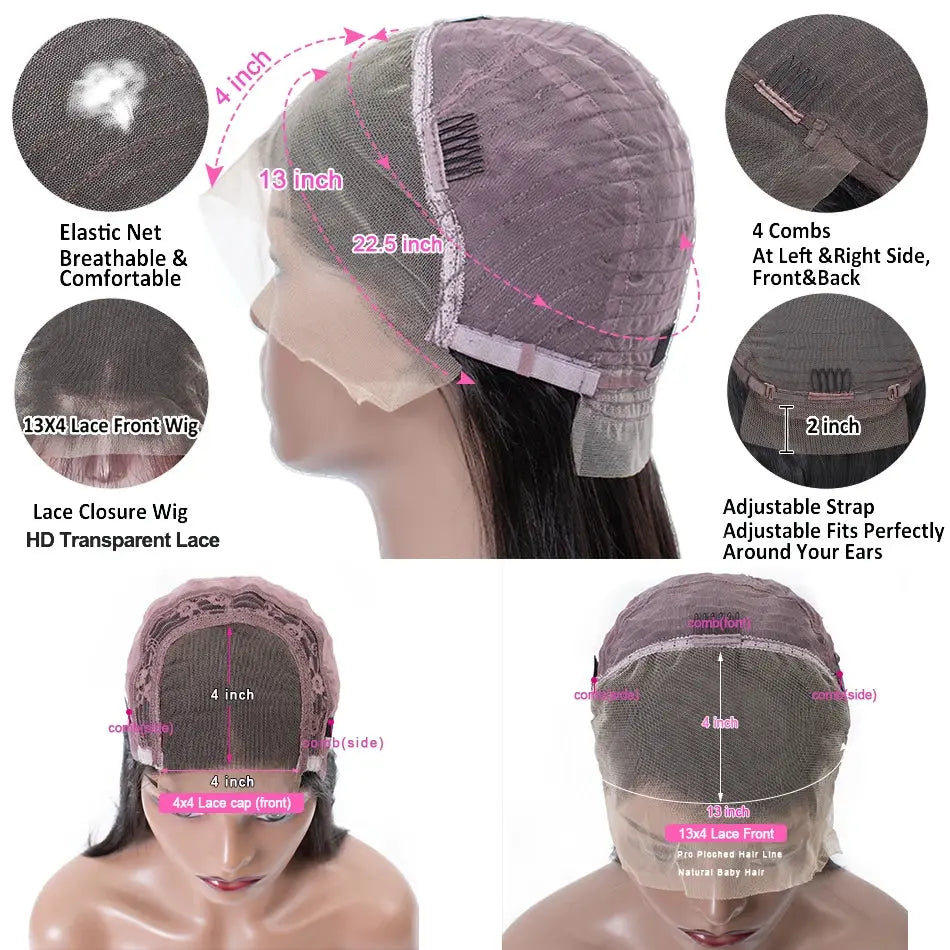 13x4 HD Lace Frontal Kinky Curly Wig | Long | Glueless | Brazilian Virgin Hair Luxegan