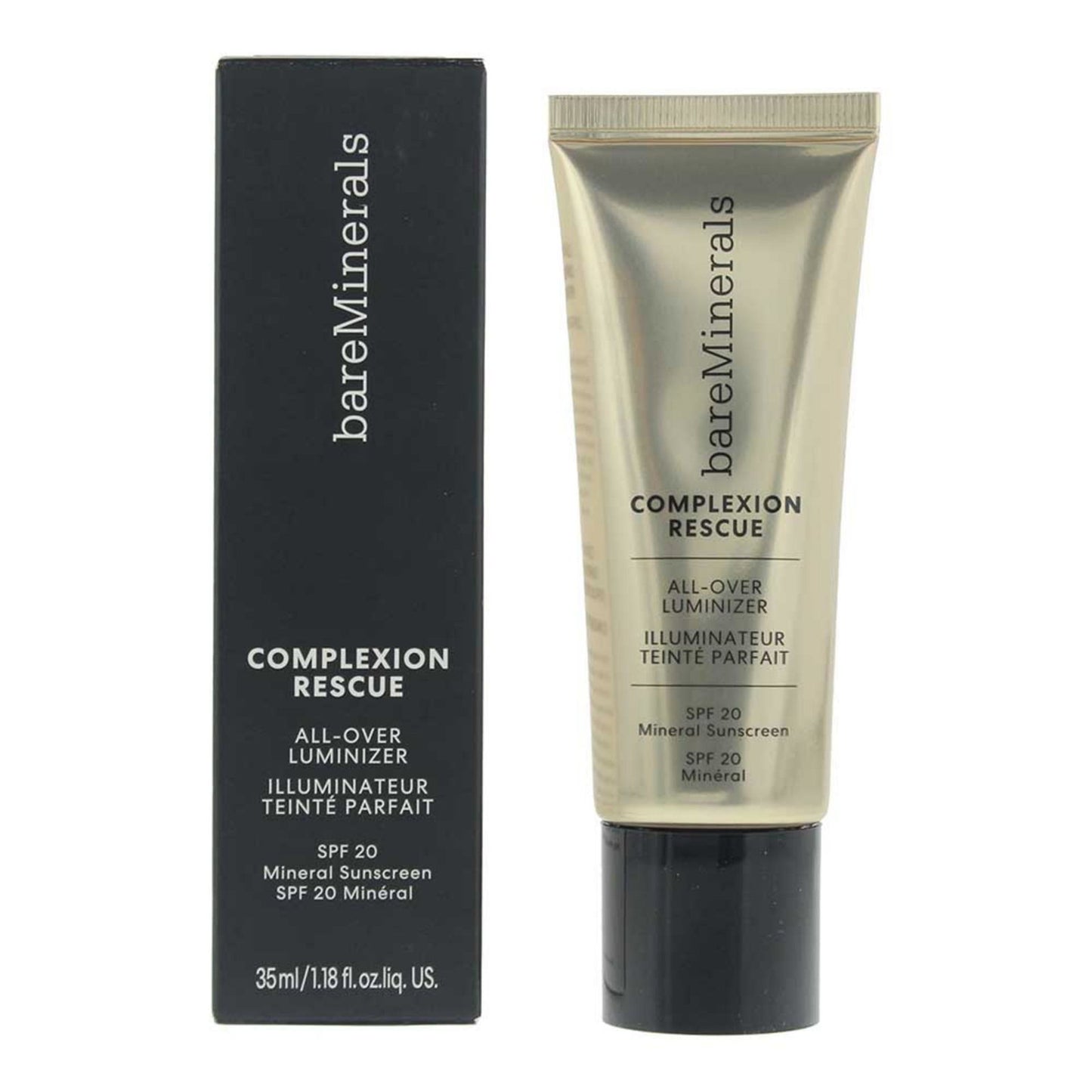 BareMinerals, Complexion Rescue, Illuminating, Liquid Highlighter, Pink Pearl, 20 SPF, For Face, 35 ml