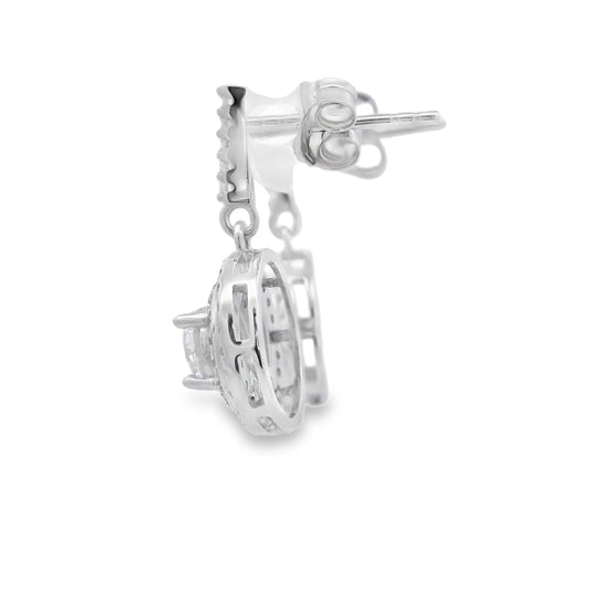 Aretes de Circonita Cúbica de Plata Esterlina