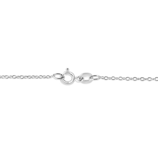 Collar con colgante de plata esterlina .925 con corazón abierto, acentuado con diamantes redondos talla brillante de 1/6 Cttw con la palabra "Love", 45.7 cm (color H-I, claridad I1-I2)