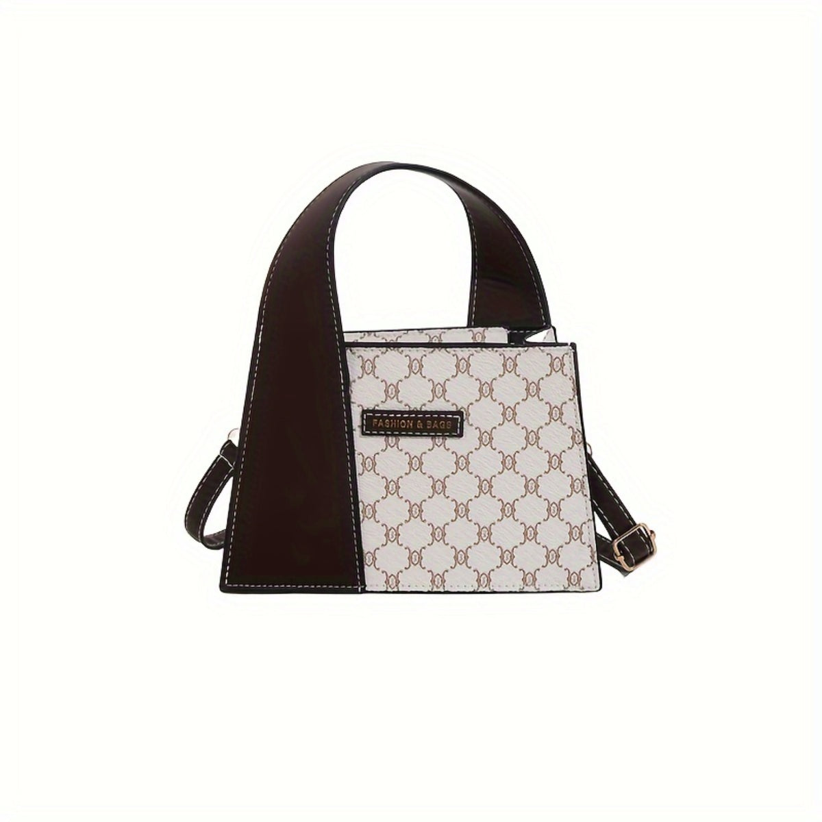 Designer Mini Crossbody Bag, Vintage-Inspired PU Shoulder Handbag for Women, Chic Commuter Tote with Metallic Clasp