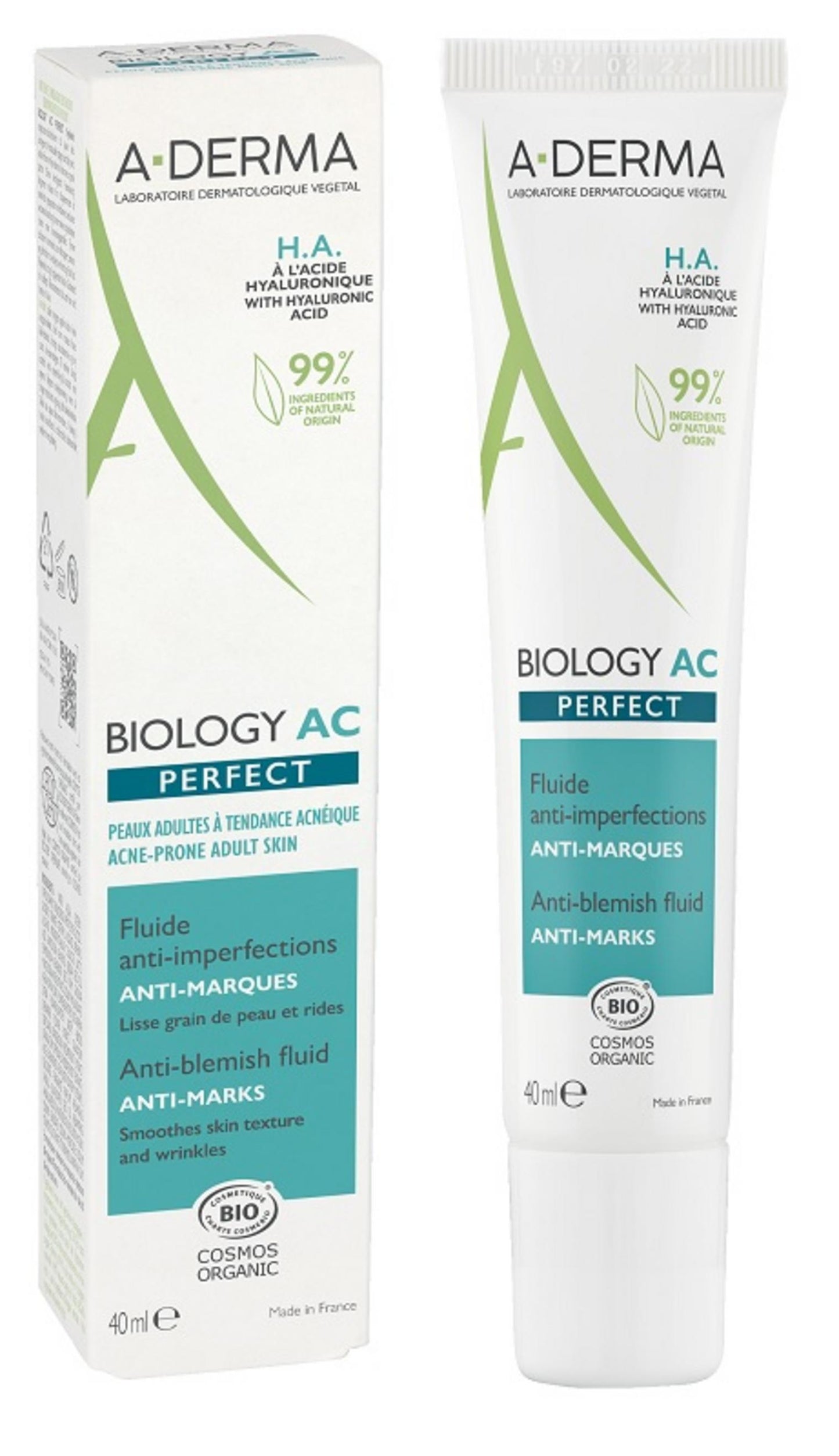 A-Derma, Biology AC Perfect, Anti-Imperfections, Fluid, For Face, 40 ml