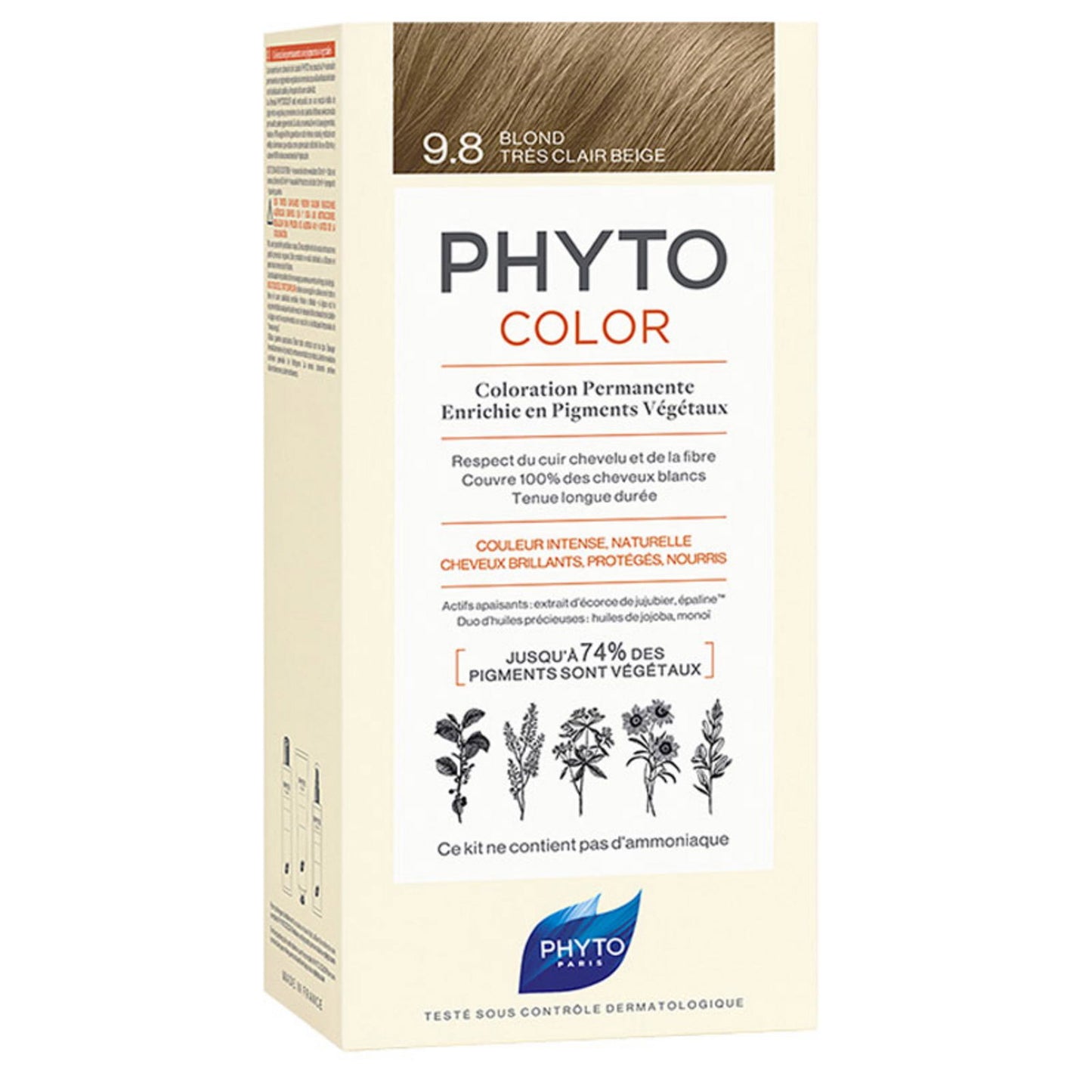 Phyto, Color, Permanent Hair Dye, 9.8 , 50 ml