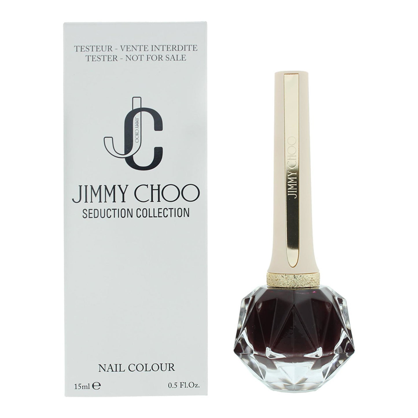 Jimmy Choo, Seduction, Glossy, Nail Polish, 002, Burgundy Night, 15 ml *Tester