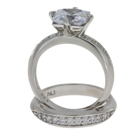 Circonio Cúbico CZ SS Plata Esterlina Nupcial