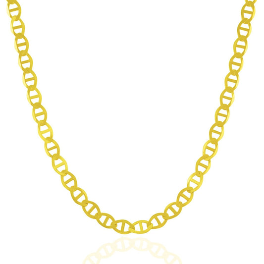 Cadena de eslabones tipo "Mariner" de oro amarillo de 10k y 5.5mm
