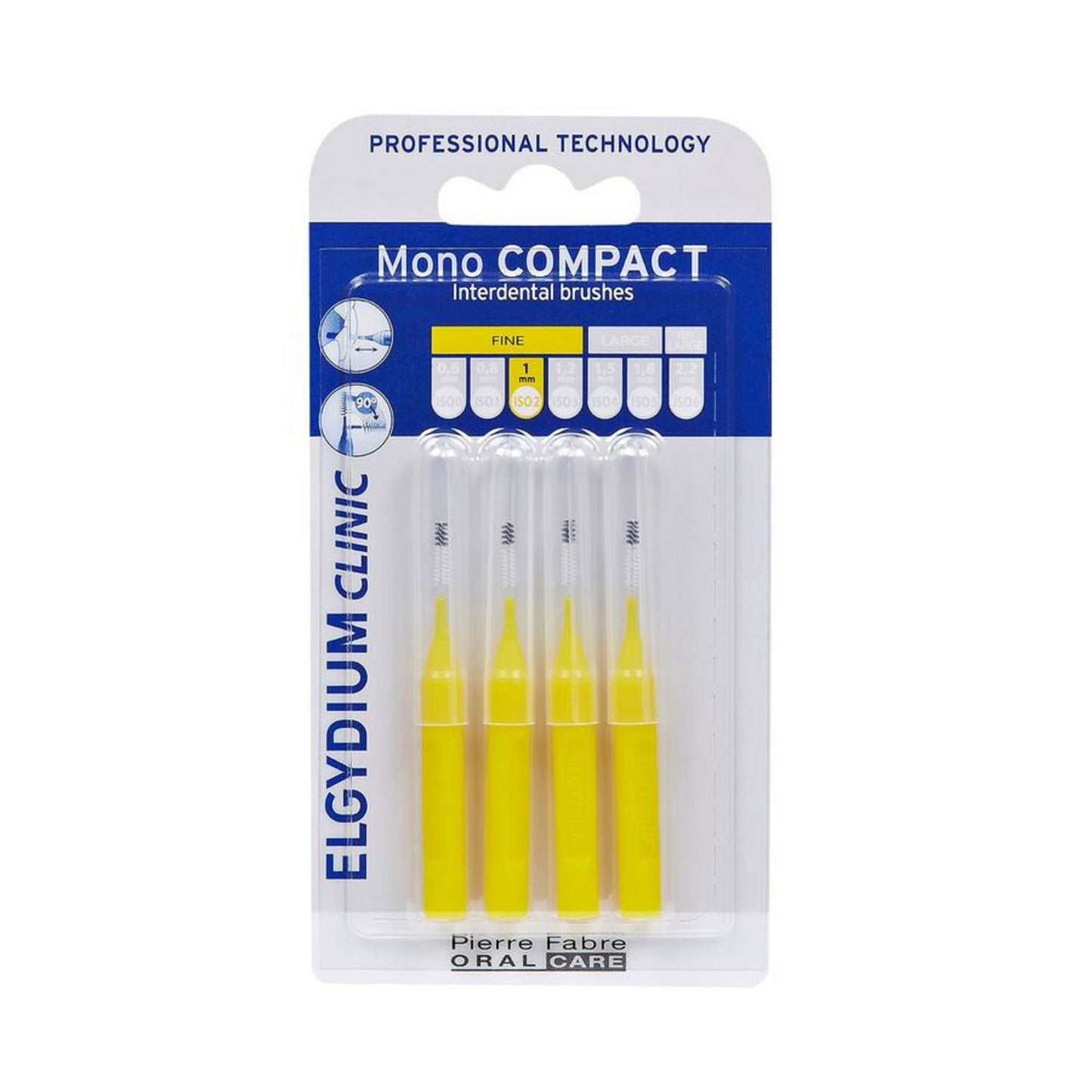 Elgydium, Interdental Brush, Yellow, 4 pcs