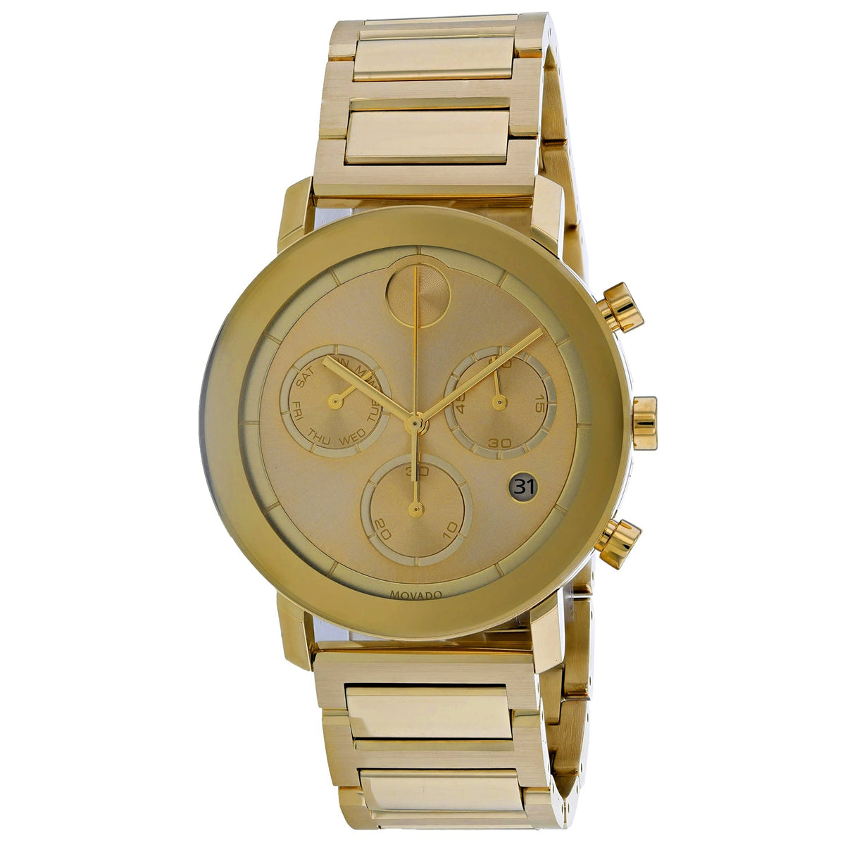 Movado Men's Bold Watch 42mm Gold Dial Bracelet (Ref. 3600682)