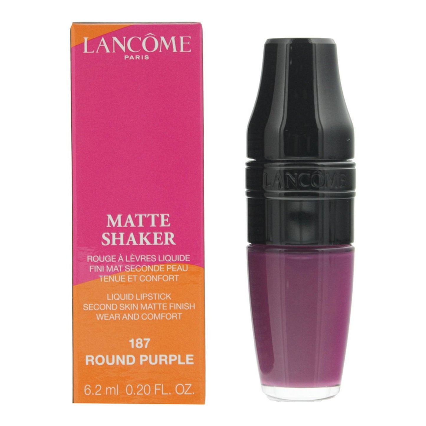 Lancome, Matte Shaker, Liquid Lipstick, Liquid Lipstick, 187, Round Purple, 6.2 ml