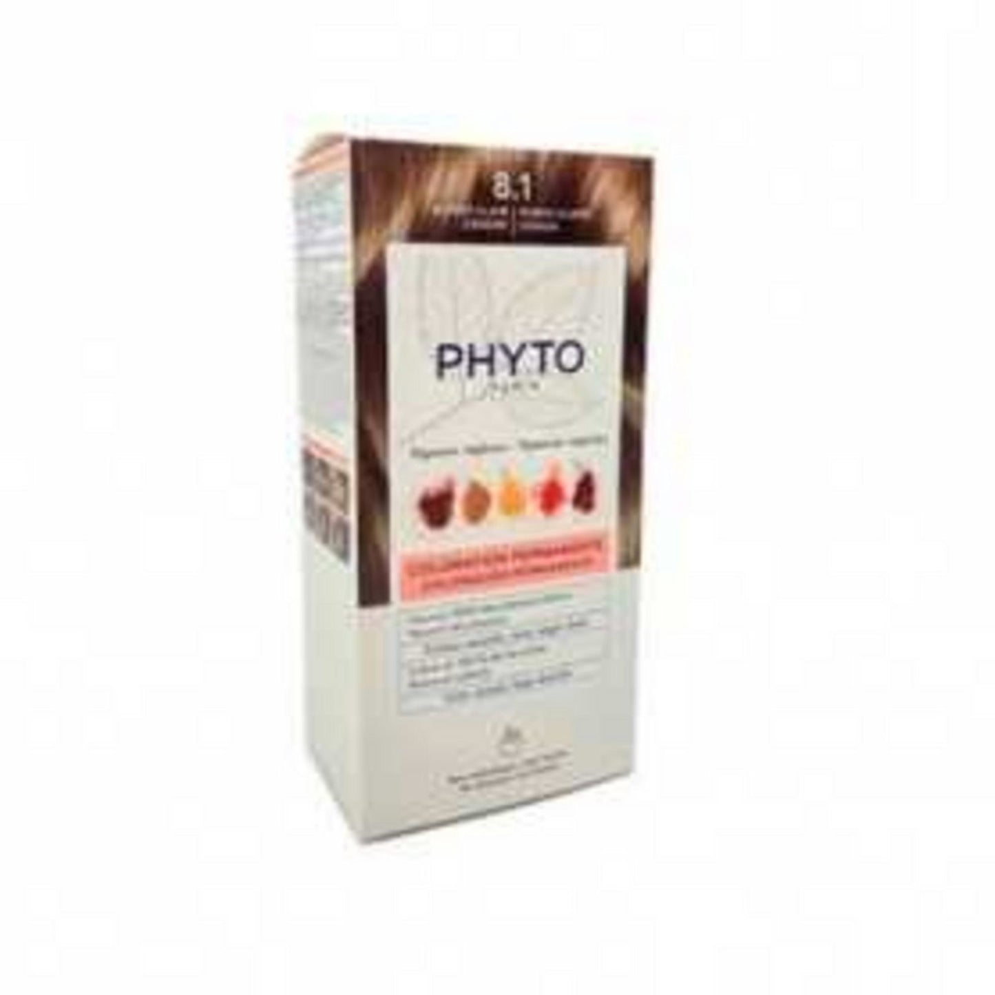 Phyto, Color, Permanent Hair Dye, 8.1 Blond Clair Cendré, 50 ml