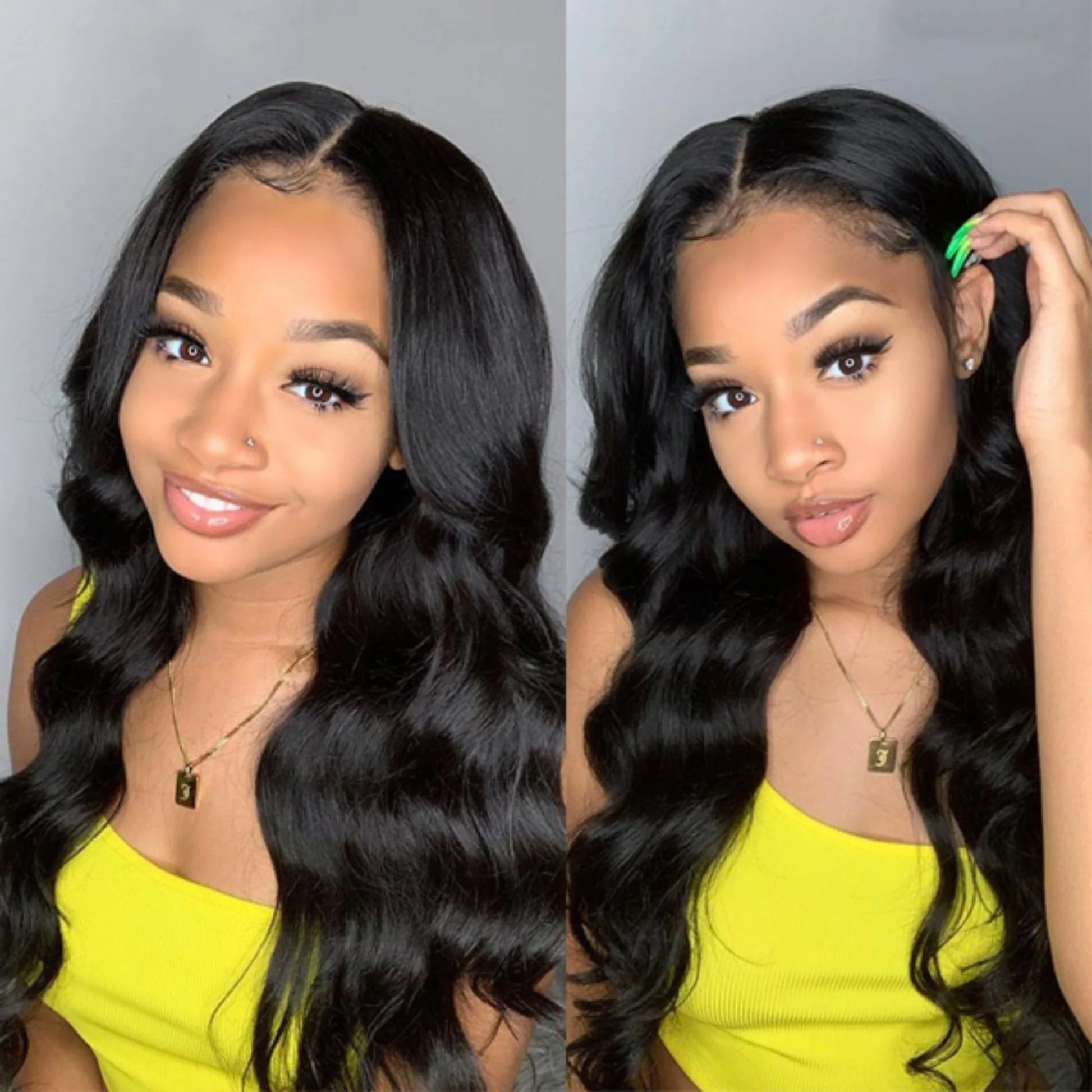 Long Curly U Part Lace Wig - 90% Human Hair Blend - Loose Wave African Wig - Sweet & Cute Style