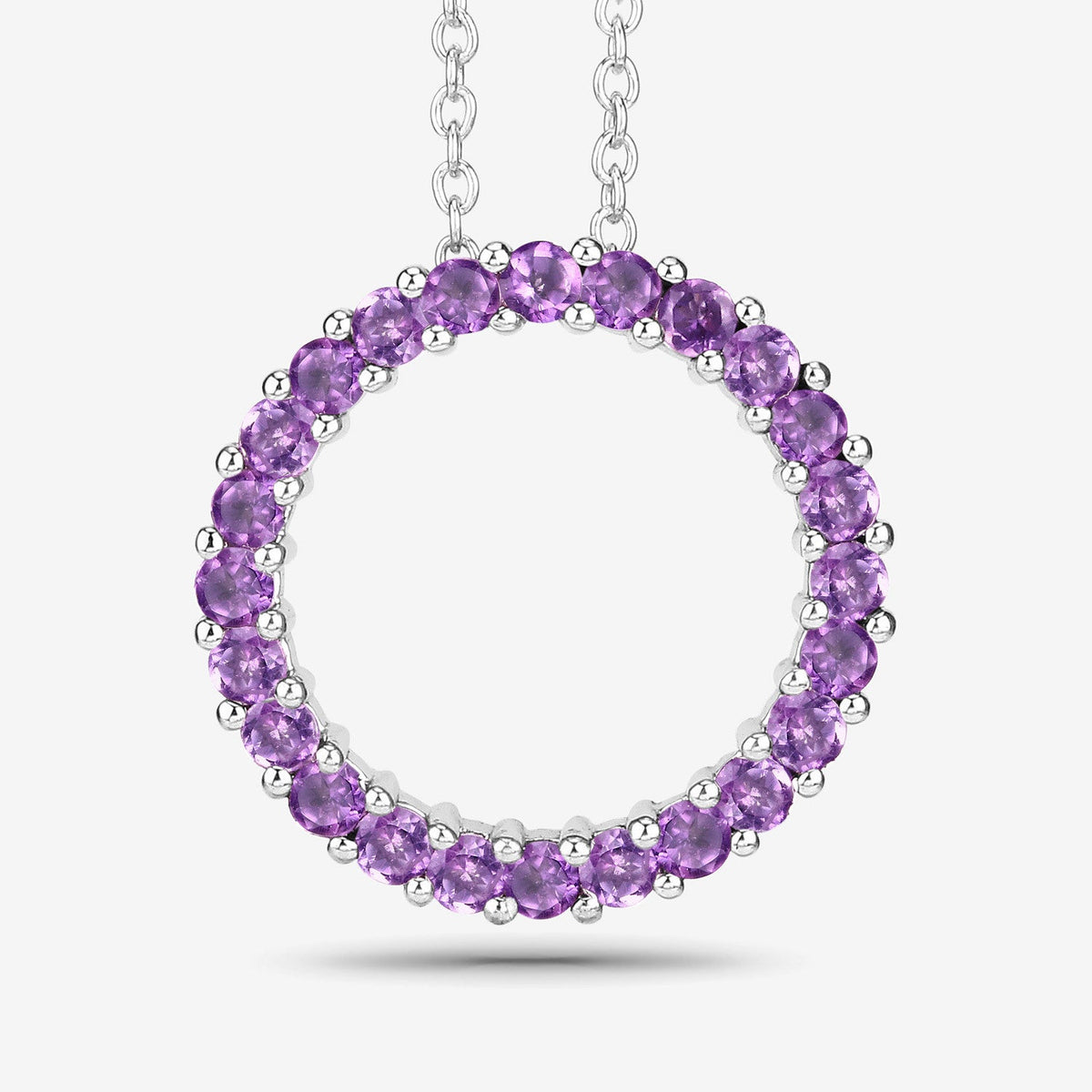 0.72 Carat Genuine Amethyst .925 Sterling Silver Pendant