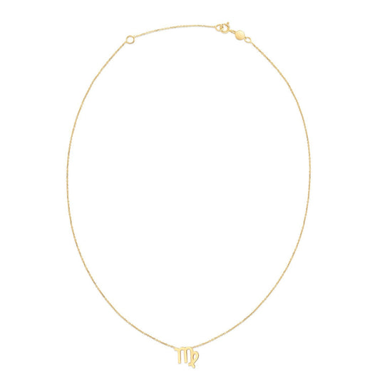 14K Yellow Gold Virgo Necklace