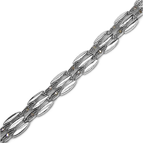 Pulsera de plata de ley .925 con diamante de champaña genuino de 0.22 quilates