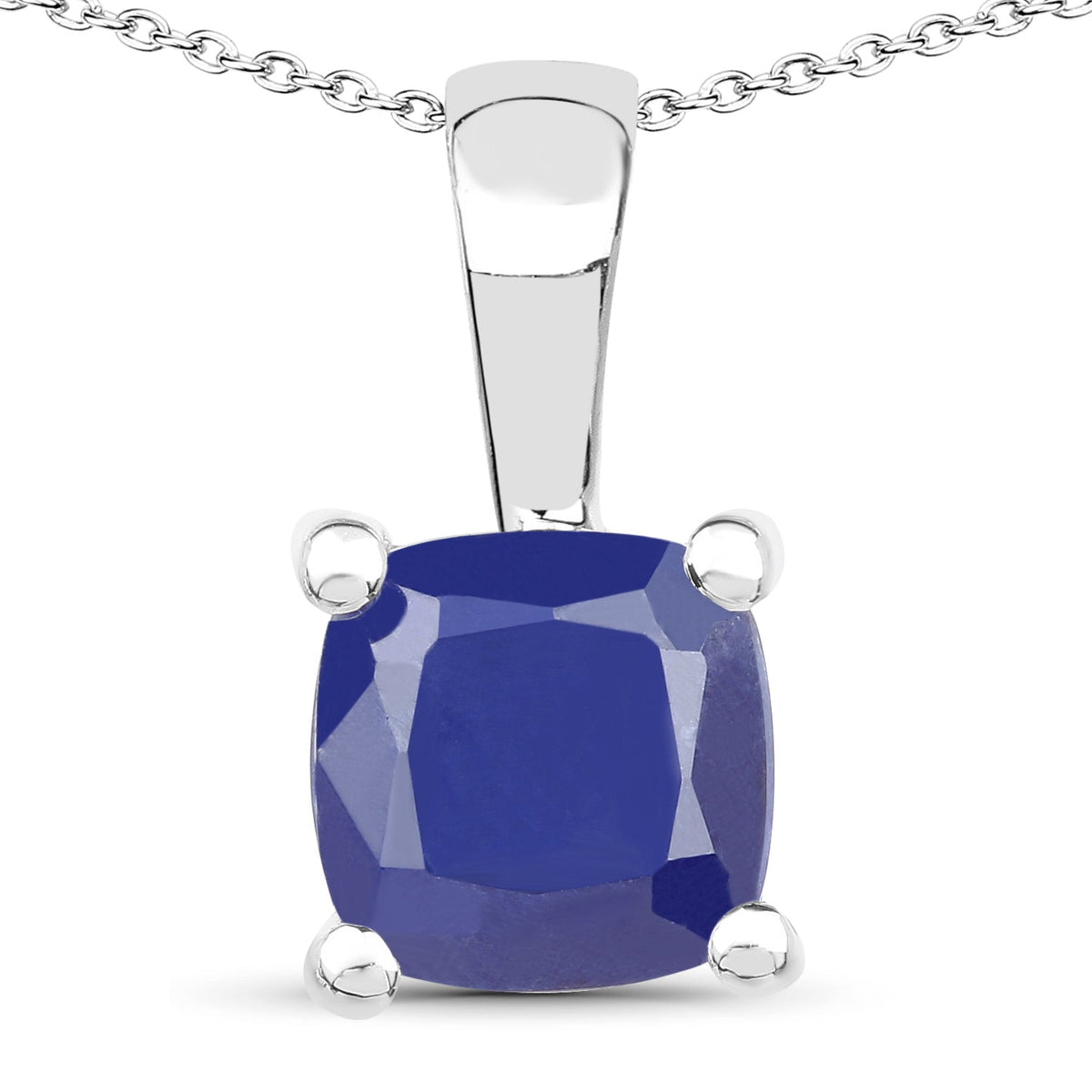 3.00 Carat Genuine Emerald, Glass Filled Ruby & Glass Filled Sapphire .925 Sterling Silver Pendant