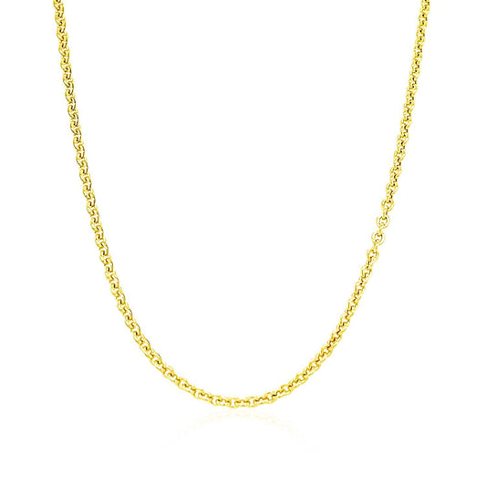 Cadena de Eslabones Tipo Cable Forsantina Lite de Oro Amarillo de 14k 1.9mm