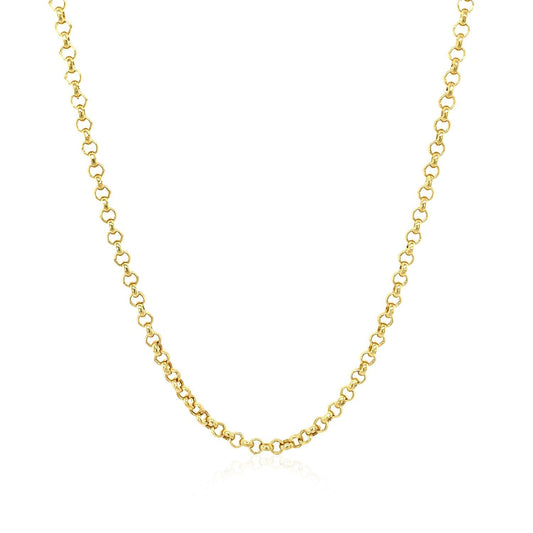 Cadena Rolo de Oro Amarillo de 14k y 2.3mm