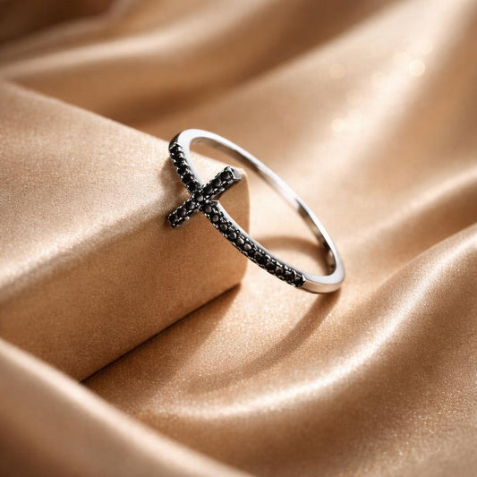 Anillo de plata de ley 925, talla 7 para mujer