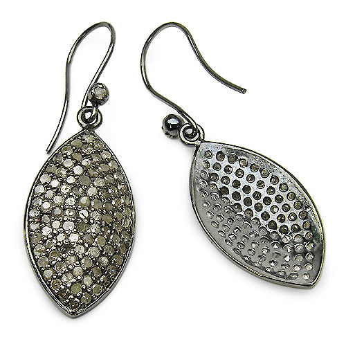 Pendientes de 2,82 quilates de diamante genuino y plata de ley 925