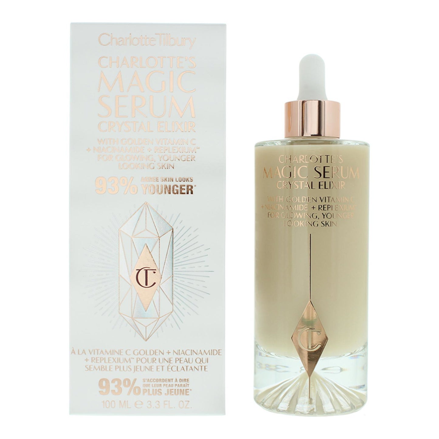 Charlotte Tilbury, Magic Crystal Elixir, Glowing, Serum, For Face, 100 ml