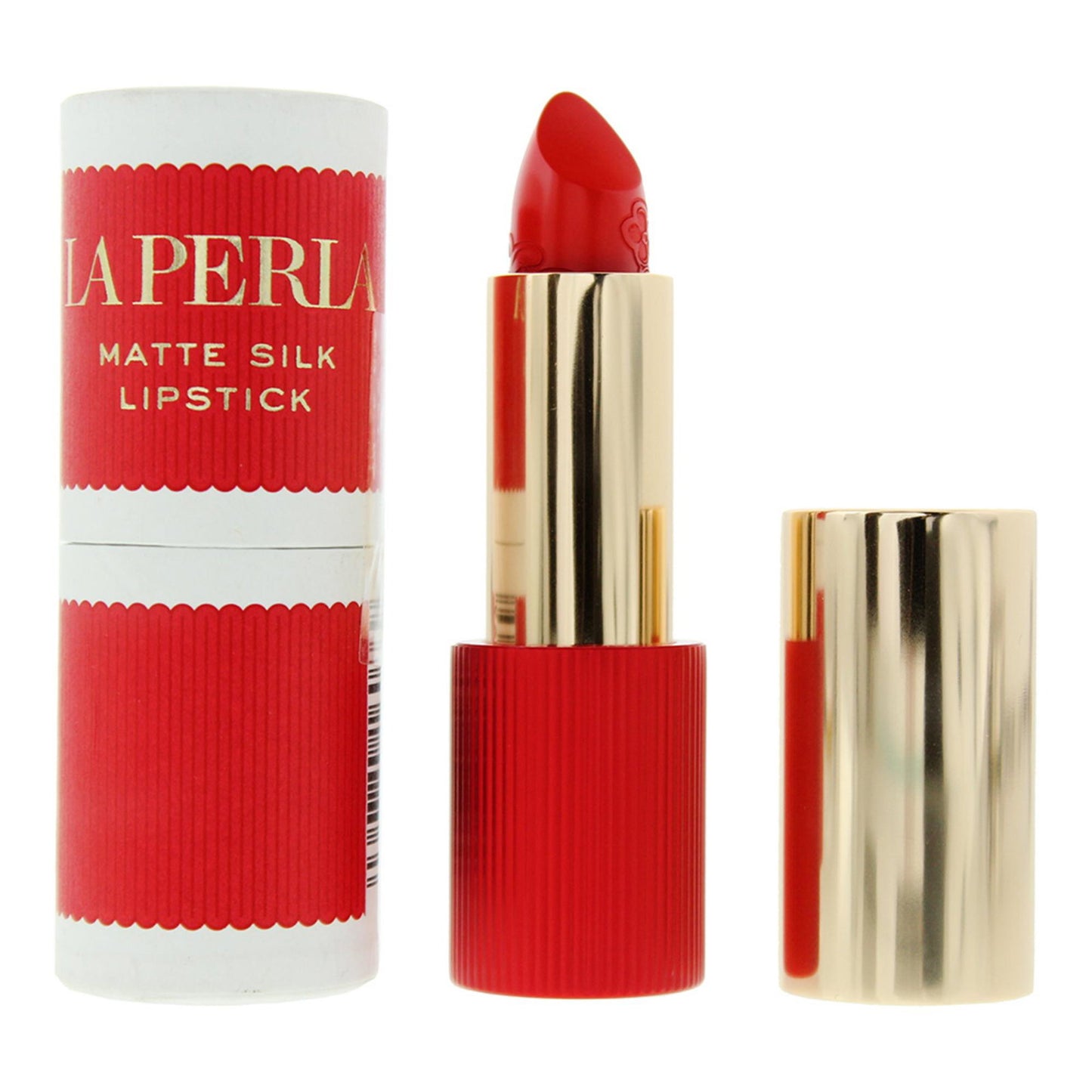 La Perla, Matte Silk, Matte, Cream Lipstick, 104, Tangelo Red, 3.5 g
