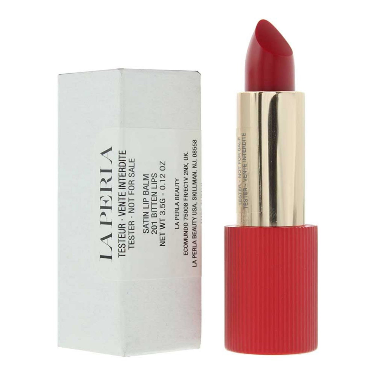 La Perla, Satin Lips, Lip Balm, 201, Bitten Lips, 3.5 g *Tester