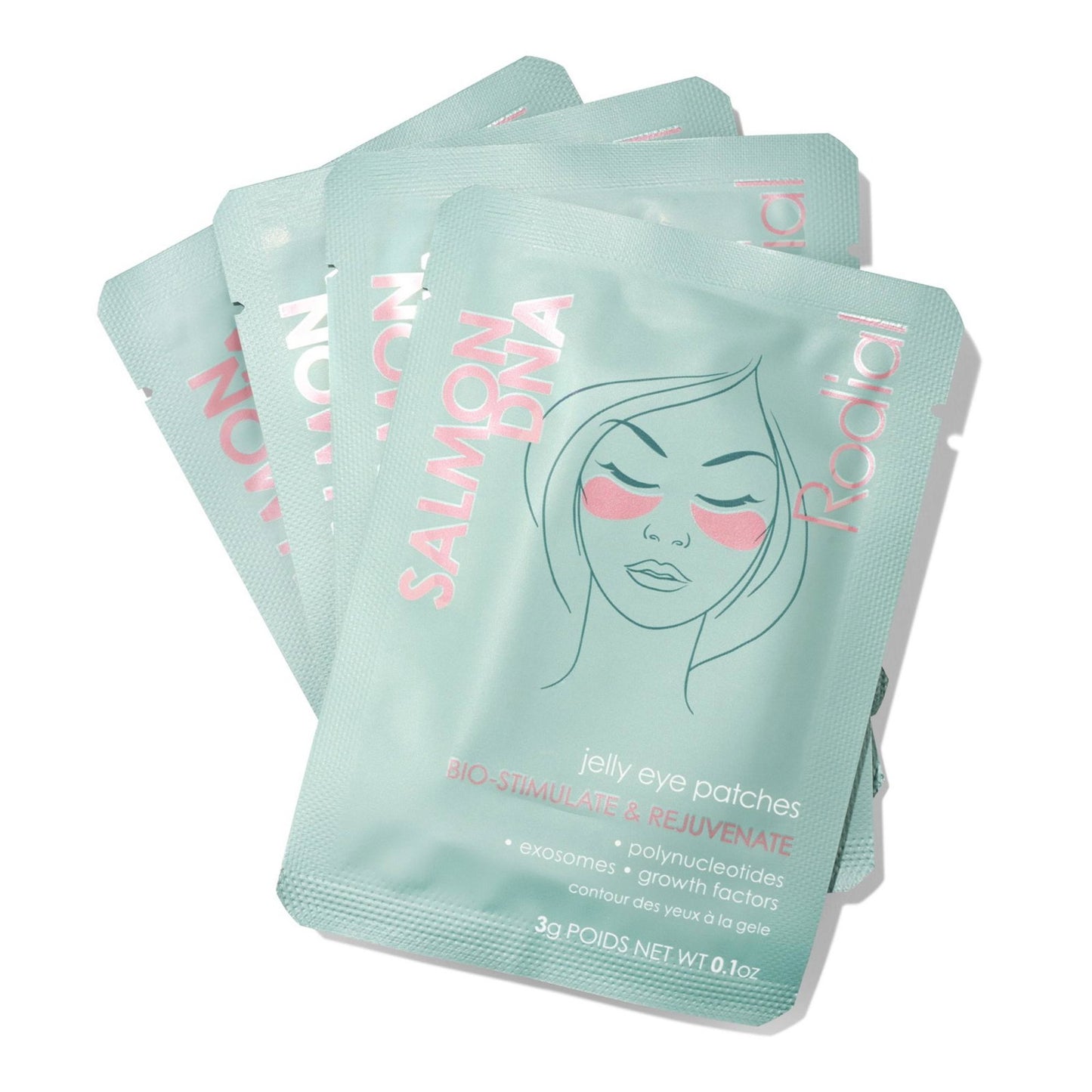 Rodial, Salmon Jelly Eye Patches, Brightening, Under-Eye Mask Patch, 4 pcs