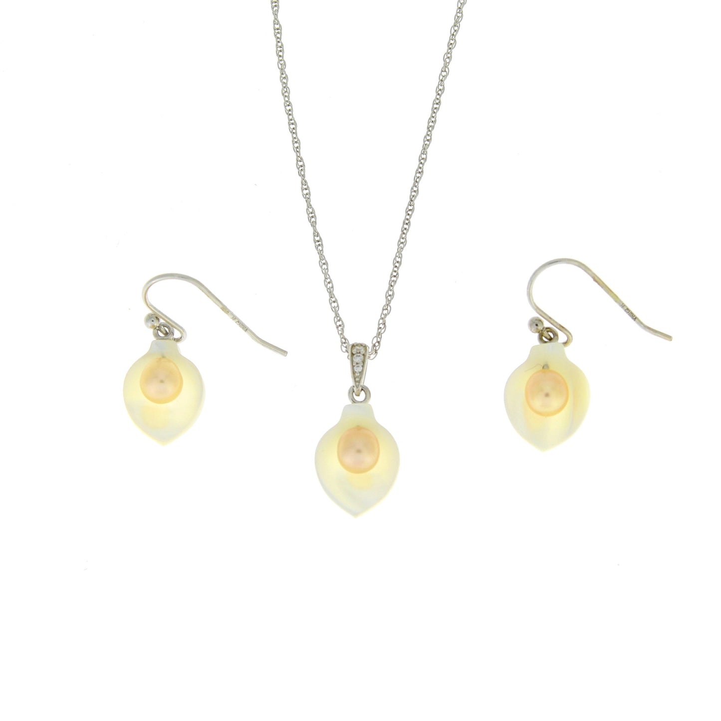 Juegos de joyas de plata esterlina con perlas naturales de agua dulce