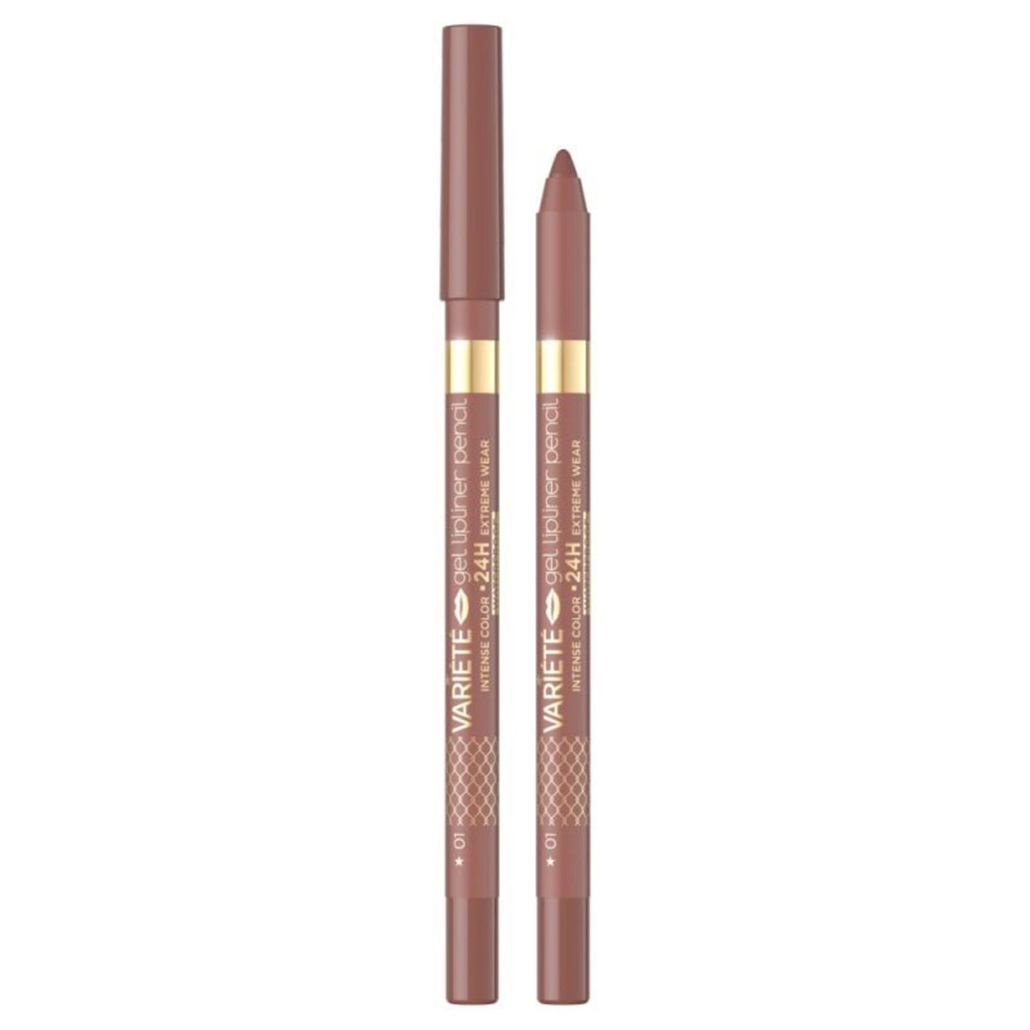 Eveline Cosmetics, Variete, Waterproof, Gel, Lip Liner, 01, Nude, 1.3 g