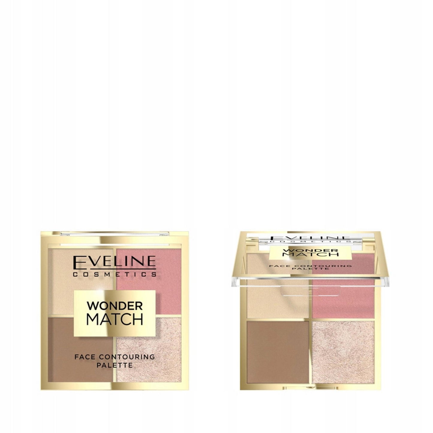 Eveline Cosmetics, Wonder Match, Contouring Palette, 4 Shades, 02, 10.8 g