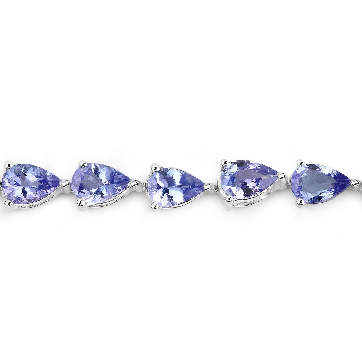 9.25 Carat Genuine Tanzanite .925 Sterling Silver Bracelet