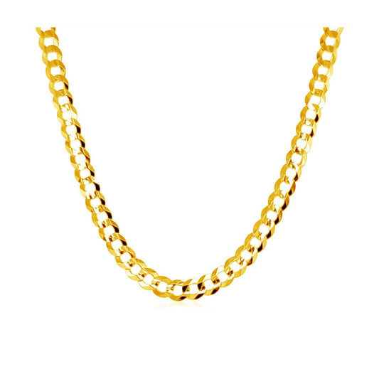 Cadena cubana de oro amarillo de 10k y 3.2mm