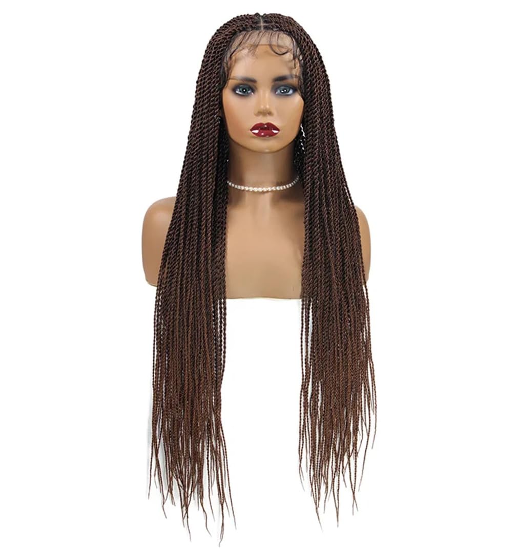 Twist Braided Wig | Box Braided Lace Front Wig | Faux Locs & Goddess Braids | Synthetic Hair Luxegan