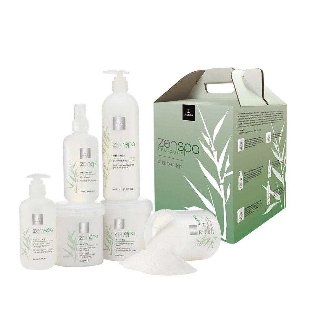 Starter Kit Set Jessica: ZenSpa Revive, Volcanic Pumice, Exfoliating, Foot Scrub, 435 g + ZenSpa Restore, Aloe