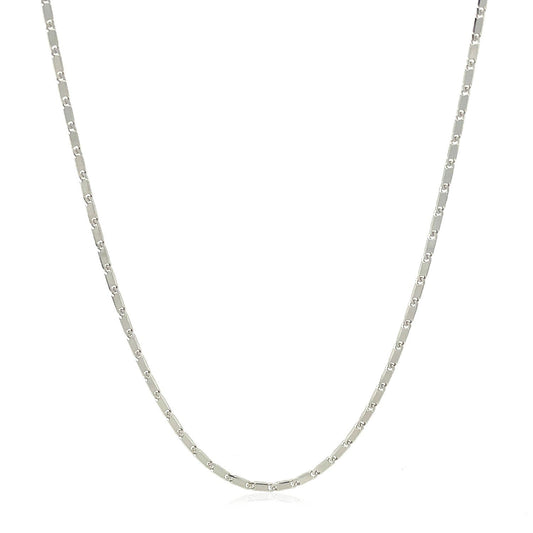 Cadena de oro blanco de 14k con colgante Lumina de 1,0 mm