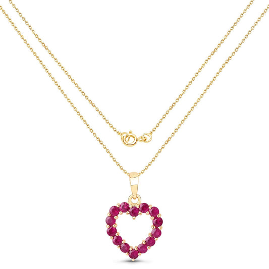 0.43 Carat Genuine Ruby 10K Yellow Gold Pendant