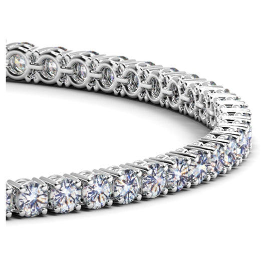 Pulsera de tenis con diamantes redondos cultivados en laboratorio, en oro blanco de 14k (5 quilates, F/G, VS2/SI1)