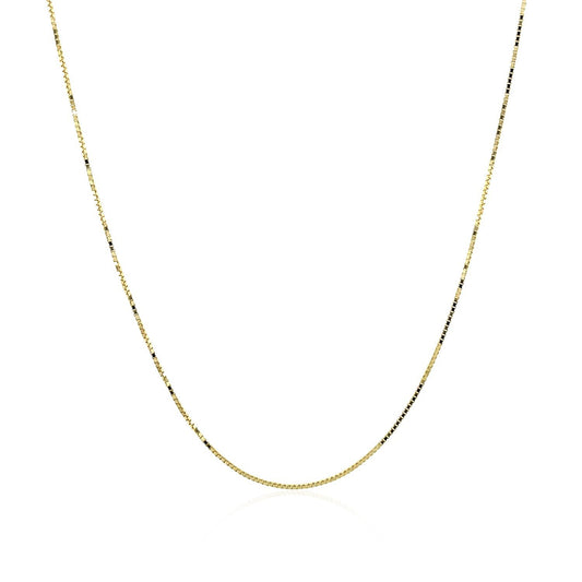 Cadena clásica de oro amarillo de 14k y 0.6mm