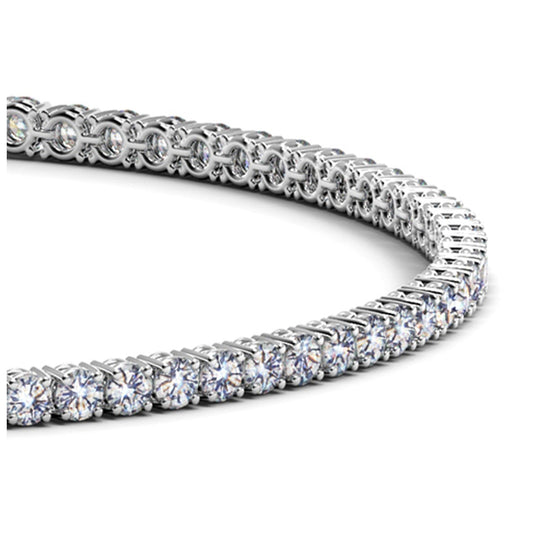 Pulsera de tenis con diamantes redondos cultivados en laboratorio, de oro blanco de 14k (2 ct. p.t. F/G VS2/SI1)