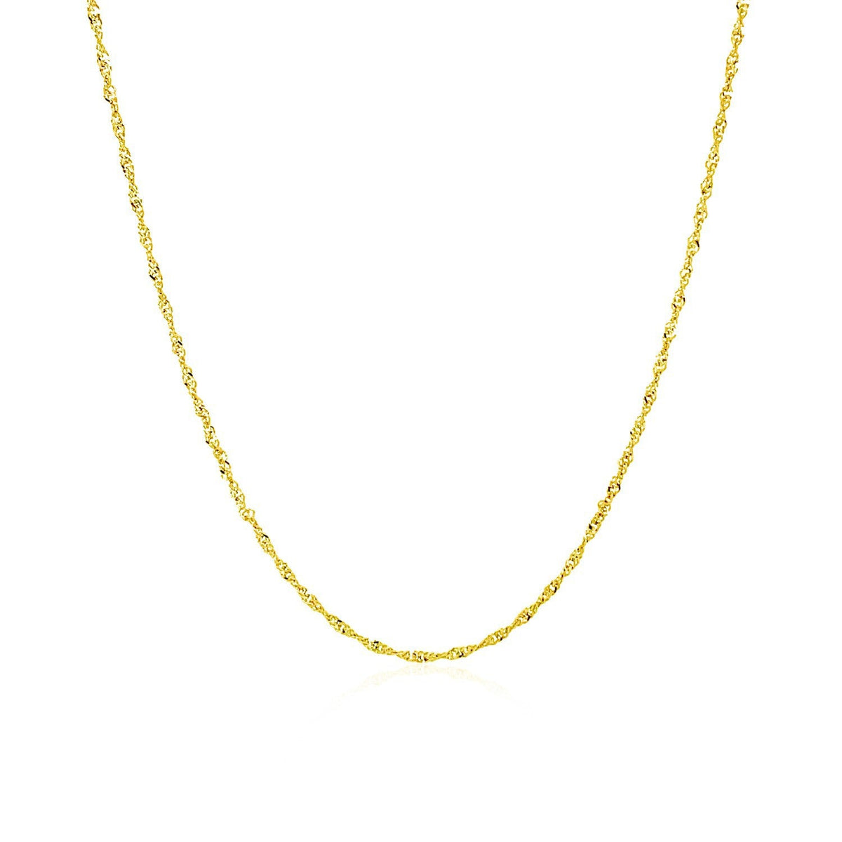 10k Yellow Gold Singapore Chain 1.0mm