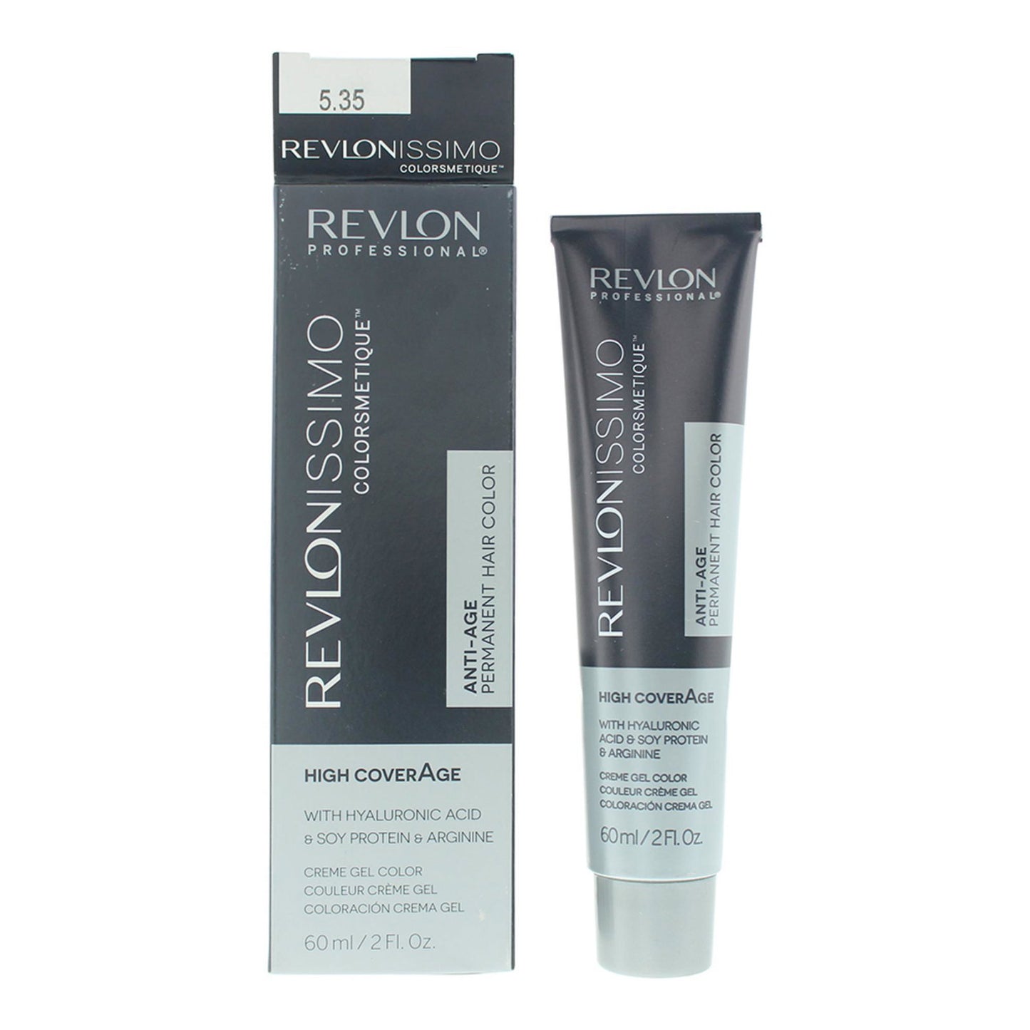 Revlon, Revlonissimo Colorsmetique, Permanent Hair Dye, 5.35 Light Amber Brown, 60 ml