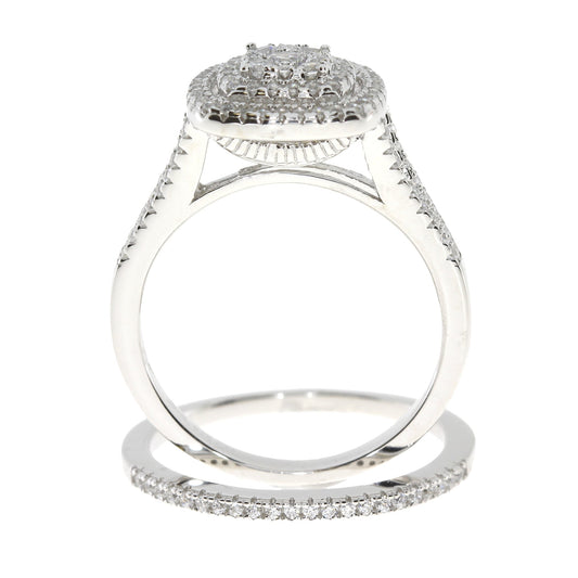 Circonio Cúbico CZ SS Plata Esterlina Nupcial