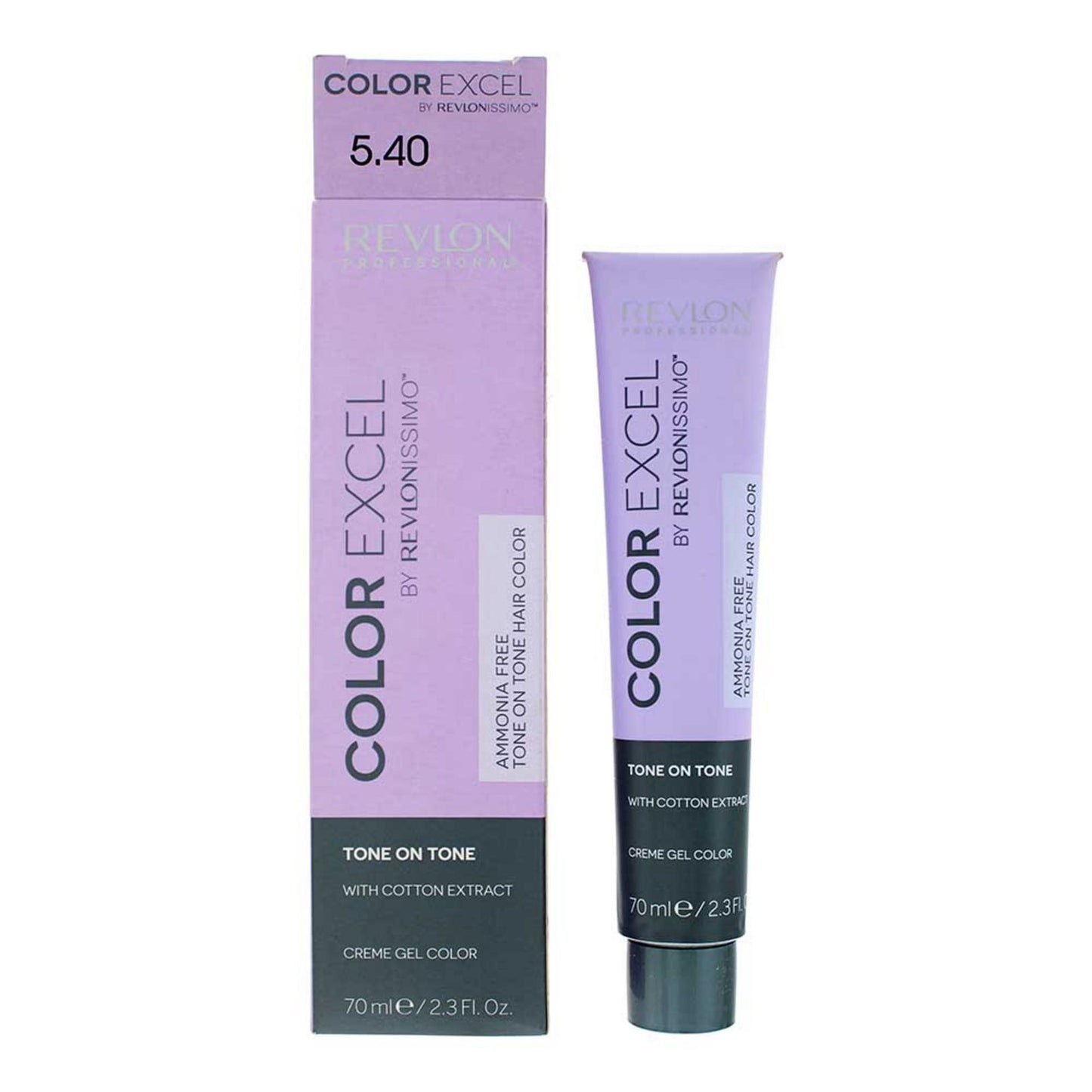 Revlon, Color Excel, Demi-Permanent Hair Dye, 5.40 Intense Light Copper Brown, 70 ml